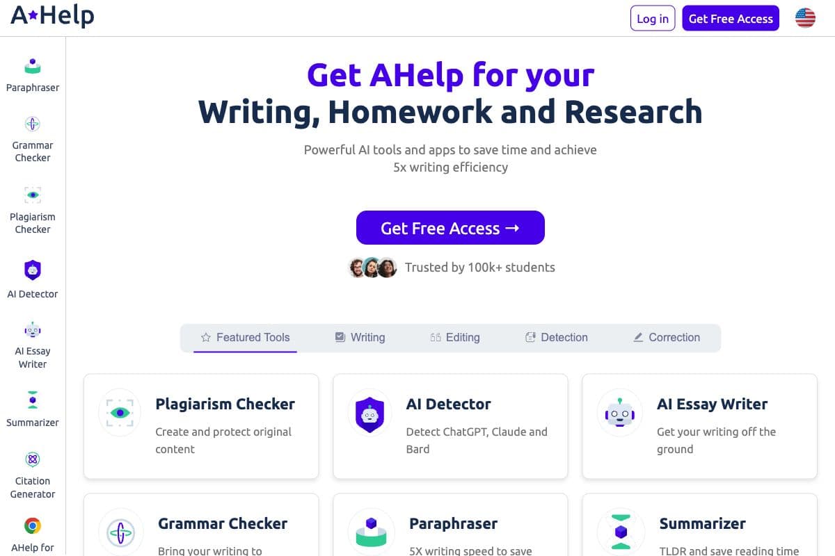 AHelp: AI Writing and Editing Tools