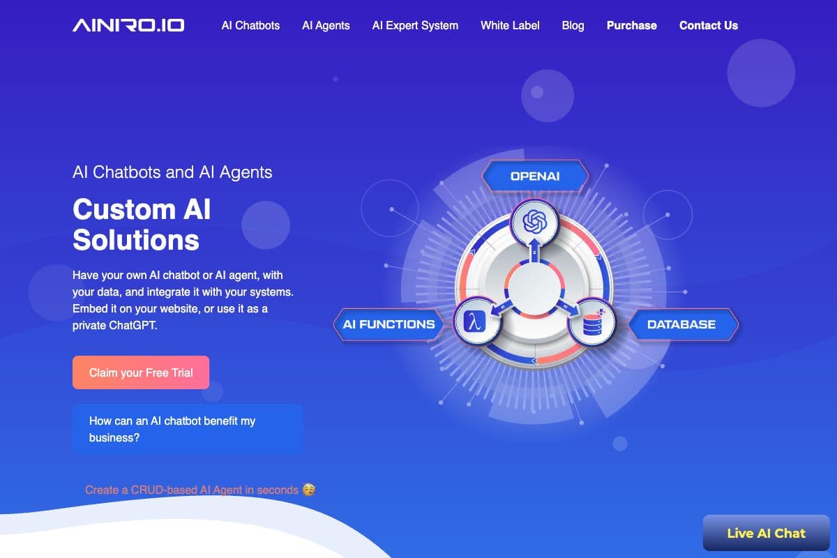 AINIRO.IO – Custom AI Chatbots and Solutions