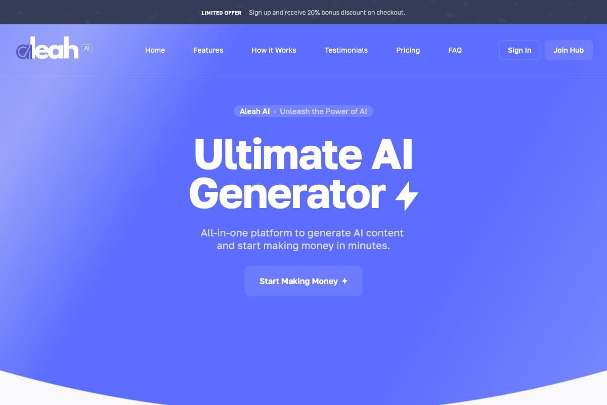 Aleah AI: Unleash the Power of AI for Content Generation