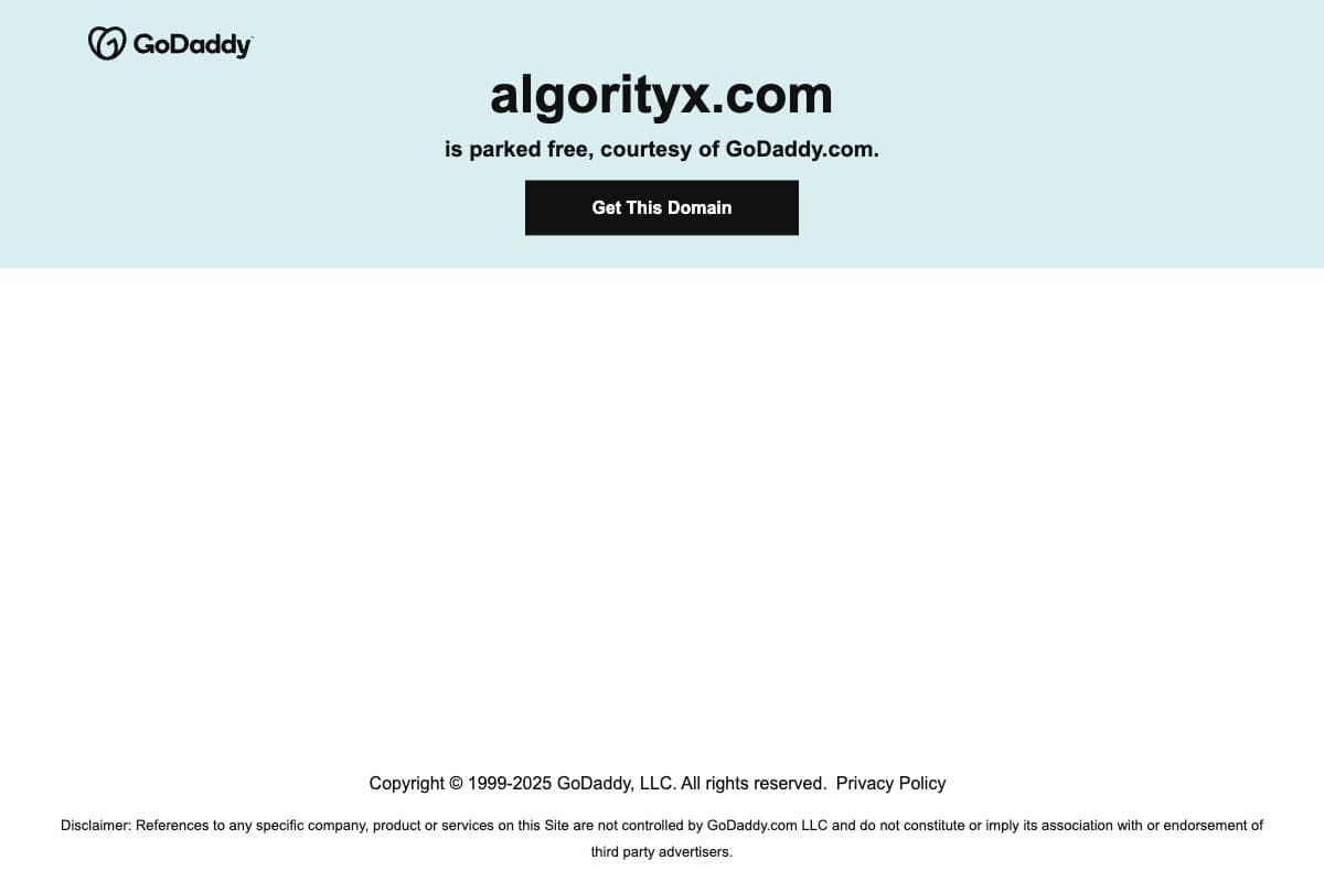 Algorityx - Domain Parked by GoDaddy