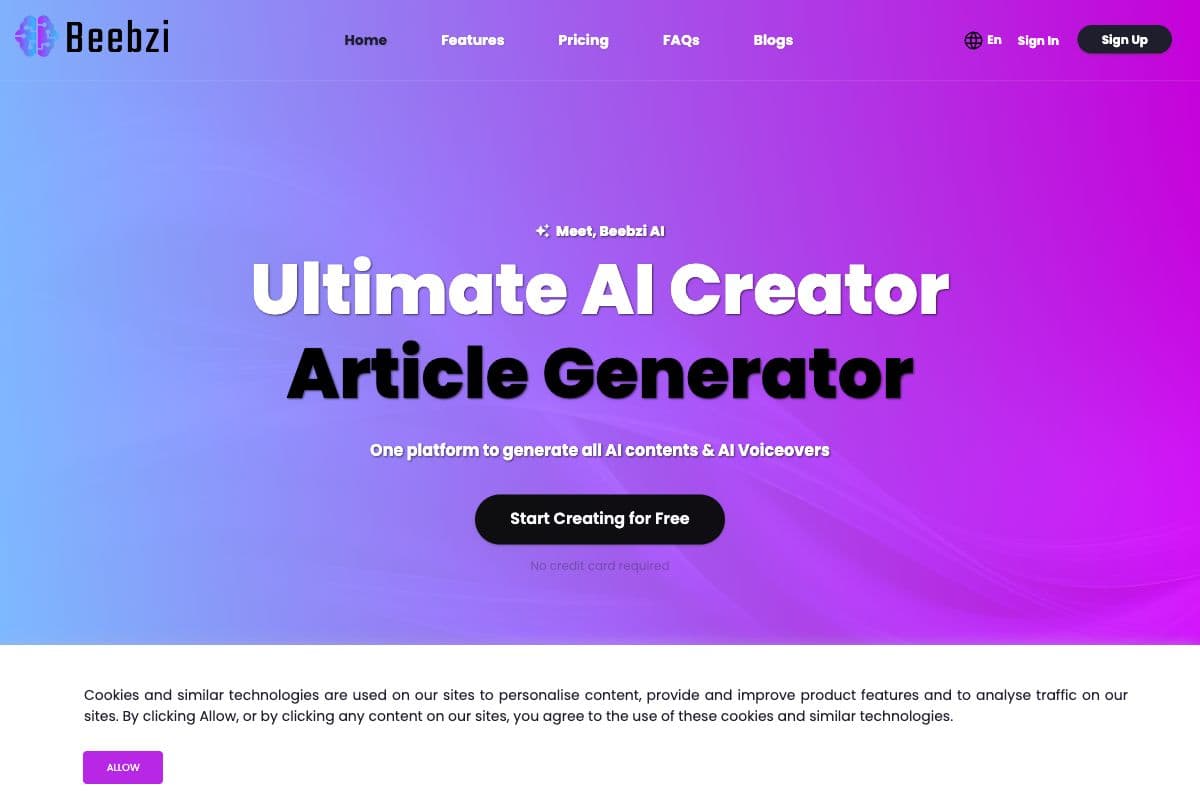 Beebzi AI - Ultimate AI Content Creator