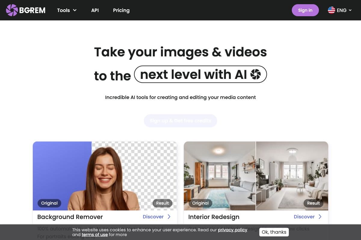 Bgrem - AI Image & Video Editing Platform