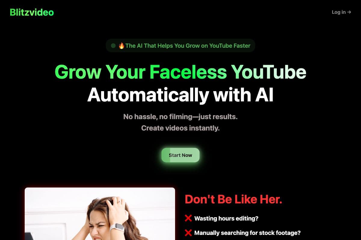 Blitzvideo - AI-Driven YouTube Growth Tool