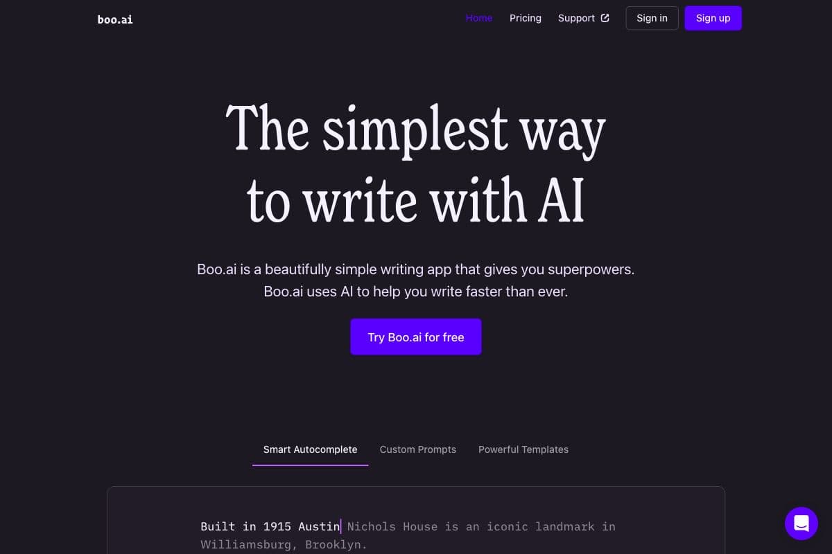 Boo.ai - AI Writing Assistant