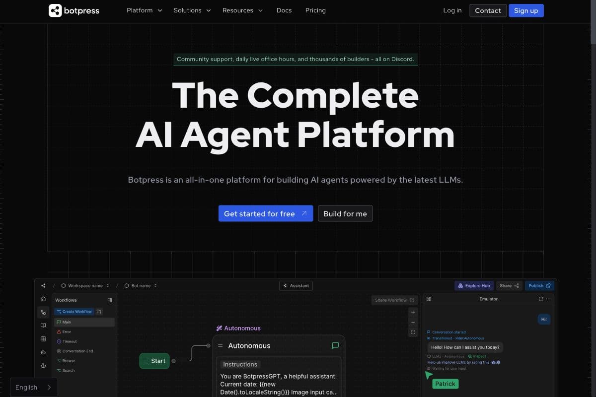 Botpress - The Complete AI Agent Platform