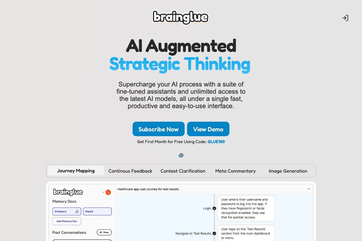 Brainglue: AI Augmented Strategic Thinking Platform