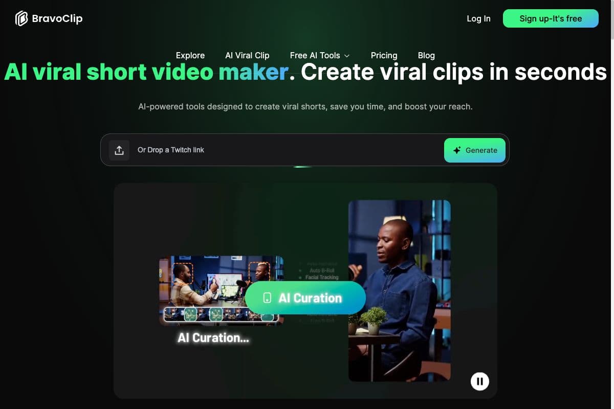 BravoClipAI - AI-Powered Viral Short Video Maker