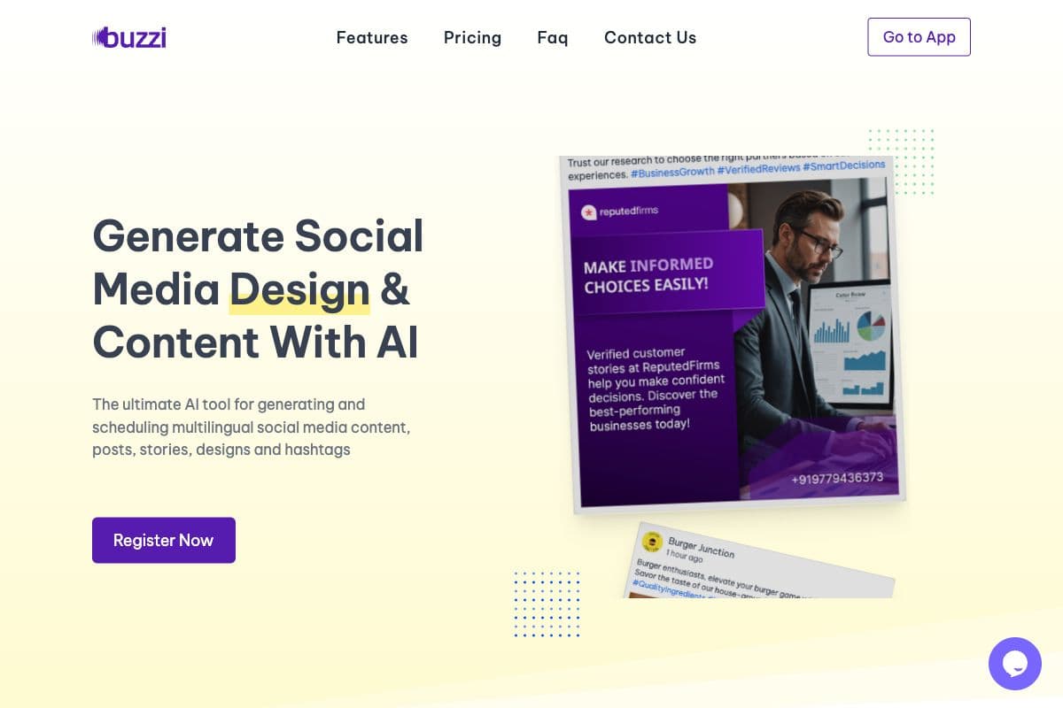 Buzzi AI: Streamlined Social Media Content Creation and Scheduling