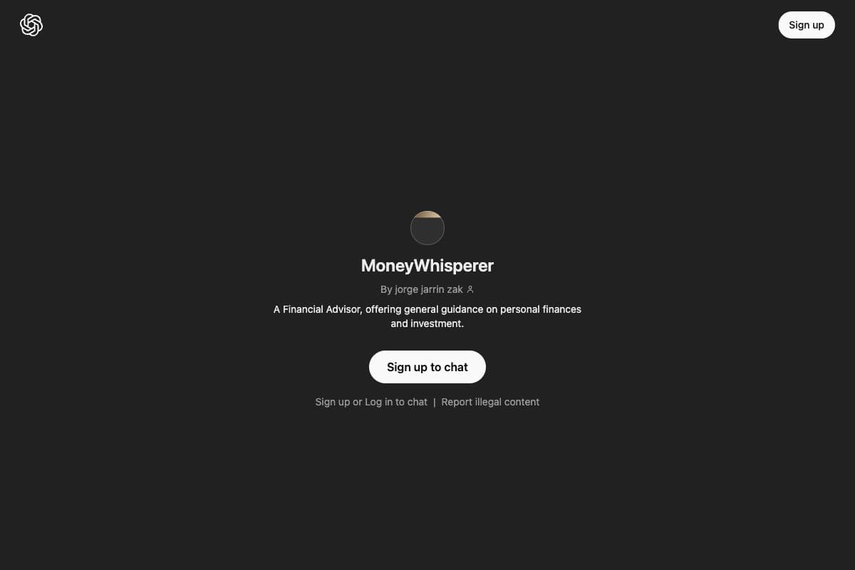 MoneyWhisperer: Your Financial Advisor Online