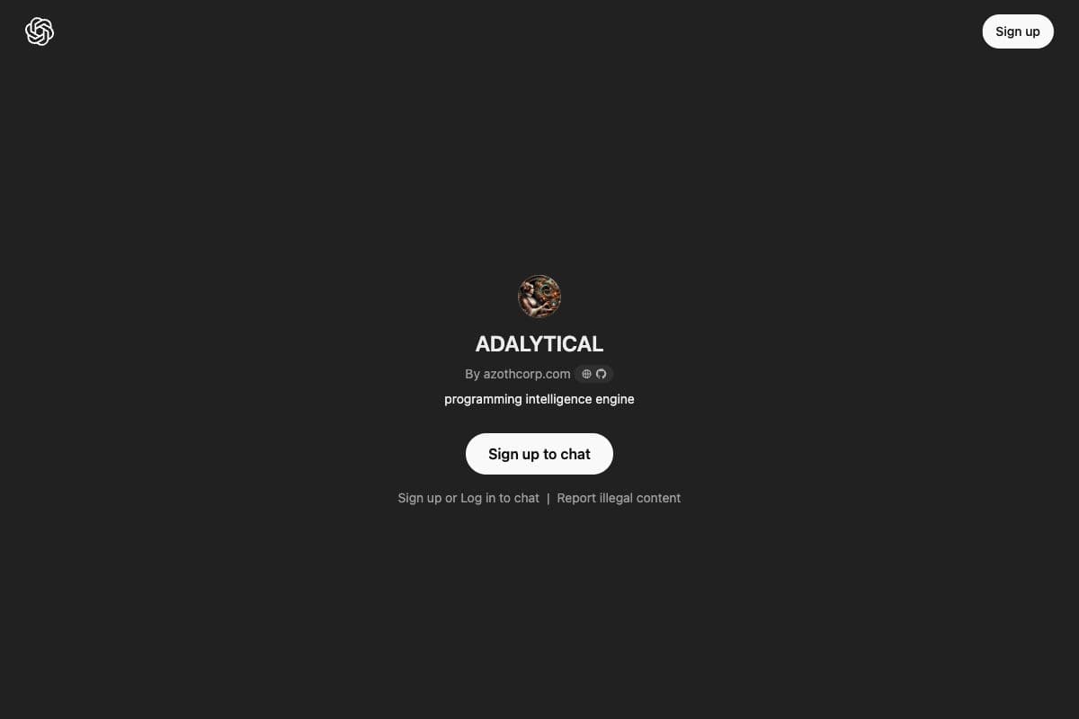 Adalytical: Programming Intelligence Engine