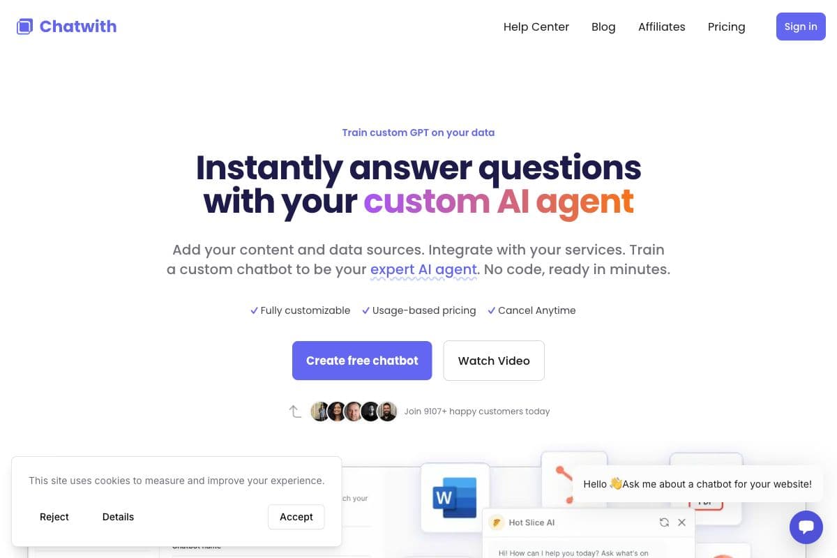 Chatwith: Custom AI Chatbot Platform