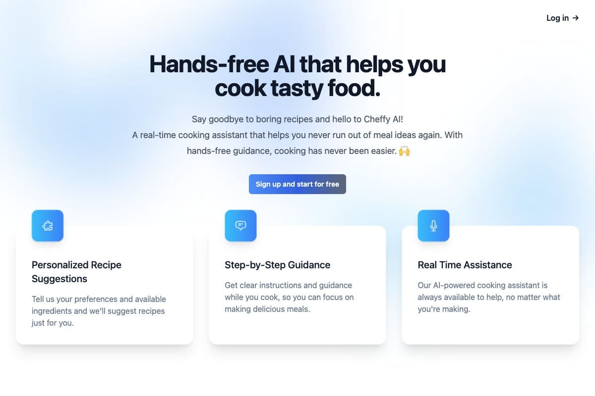 Cheffy AI - Hands-free AI Cooking Assistant