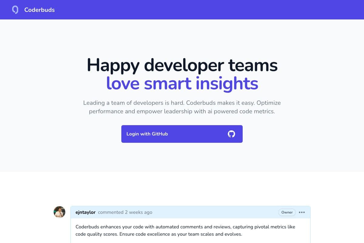 Coderbuds: AI Tools for Developers and Leads