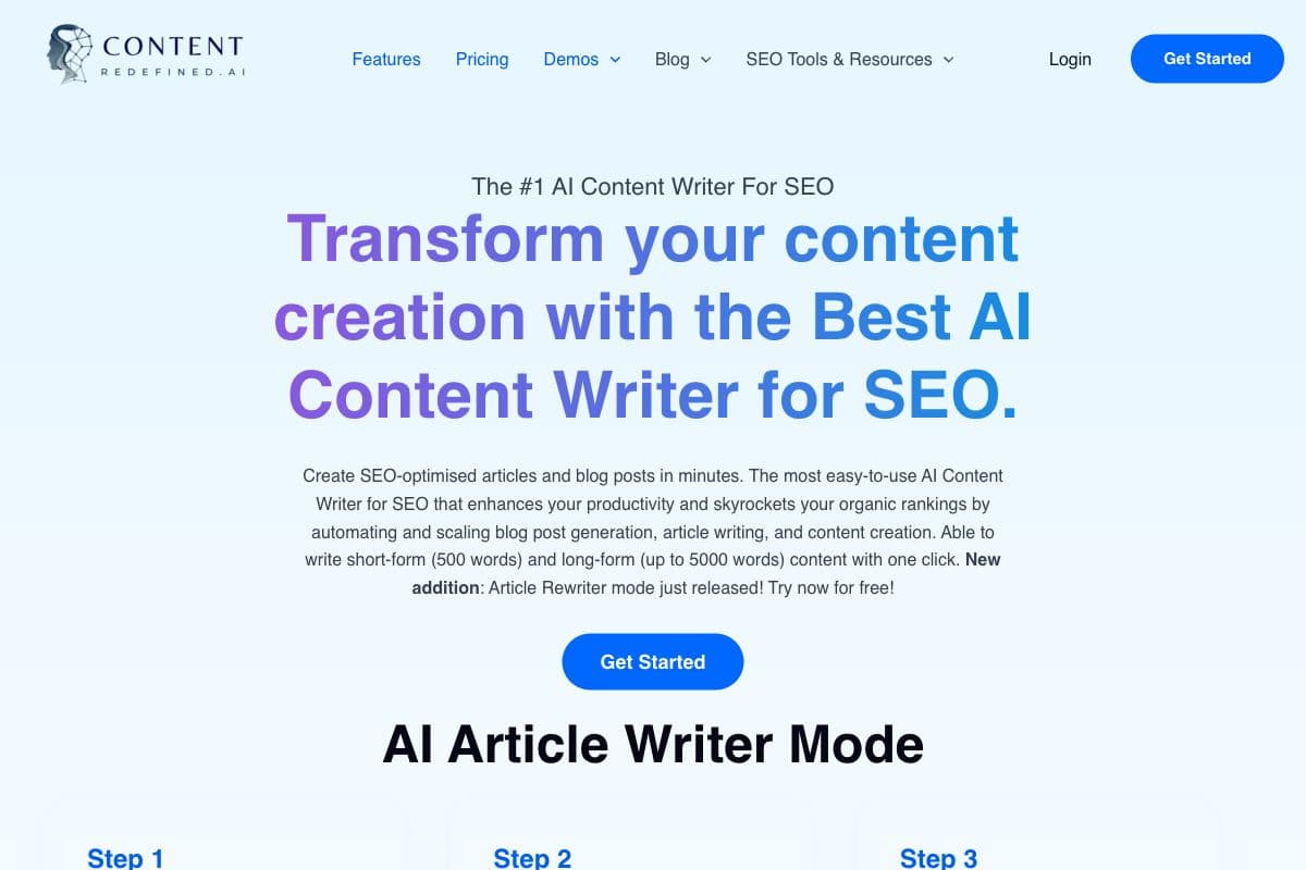 Content Redefined - AI Content Writer for SEO