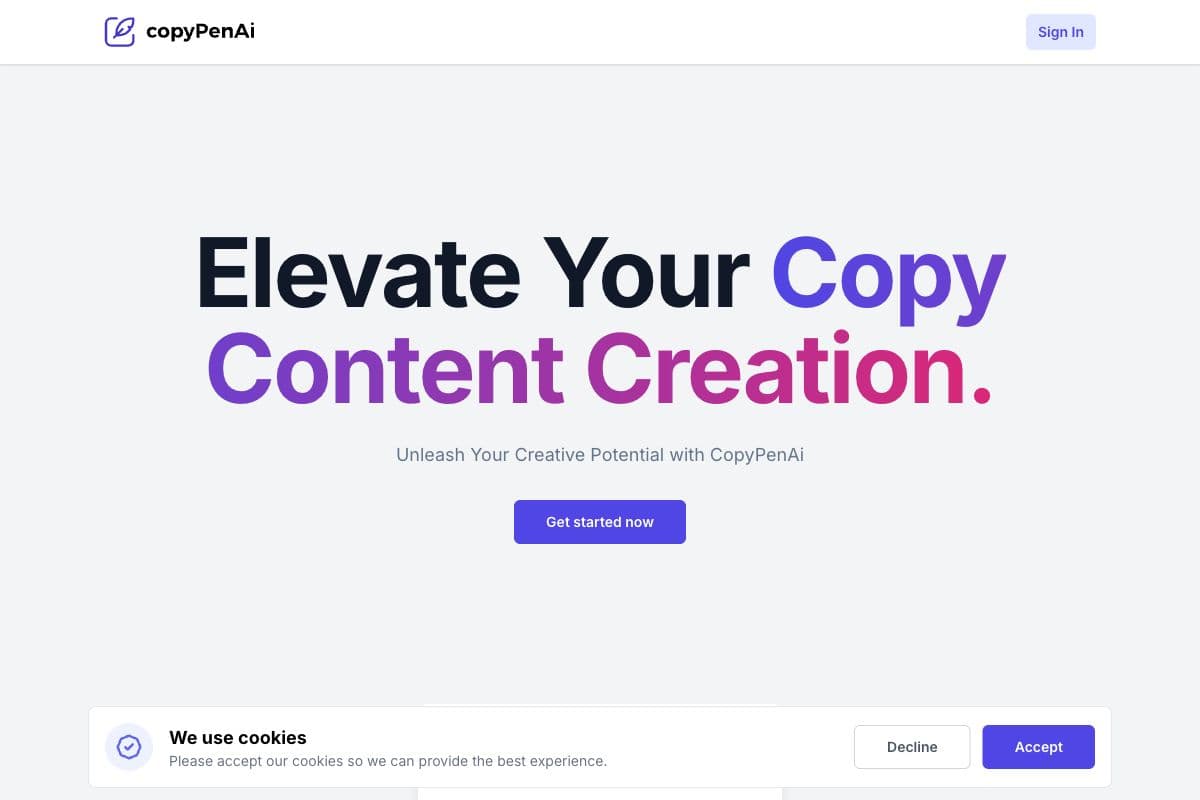 CopyPenAi: Elevate Your Copy Content Creation