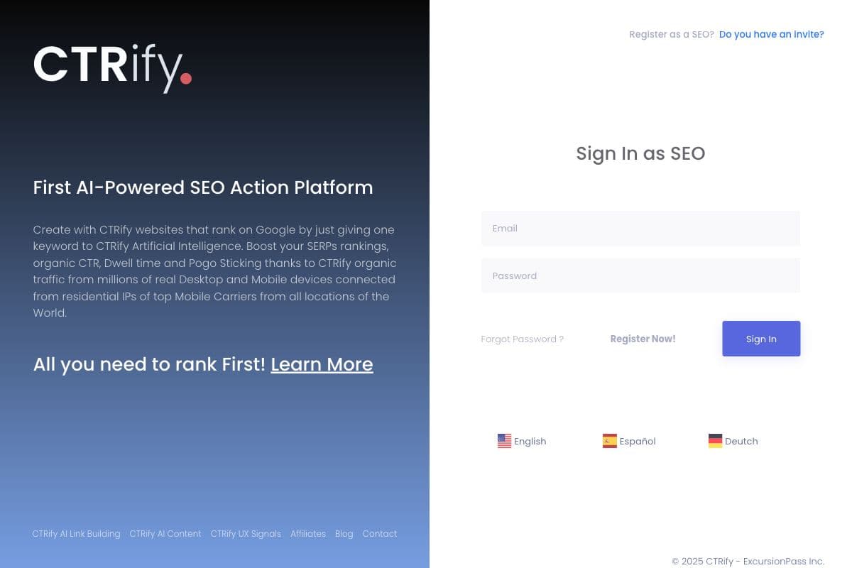 CTRify: First AI-Powered SEO Action Platform