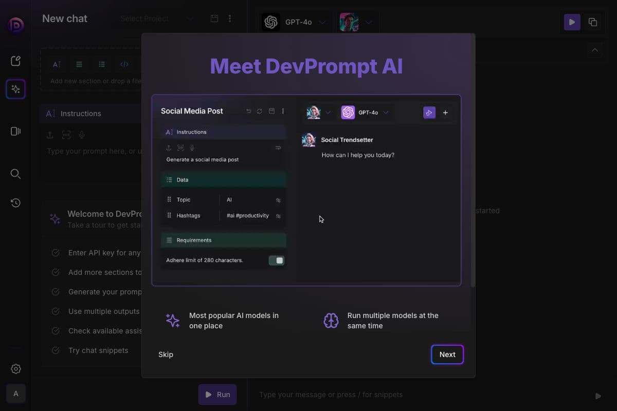 DevPrompt AI: Efficient AI Prompt Generation