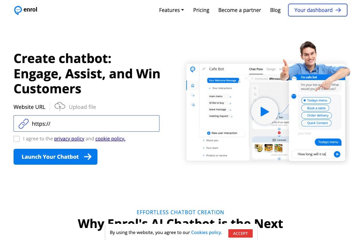 Enrol: Easy AI-Powered Chatbot for Your Business