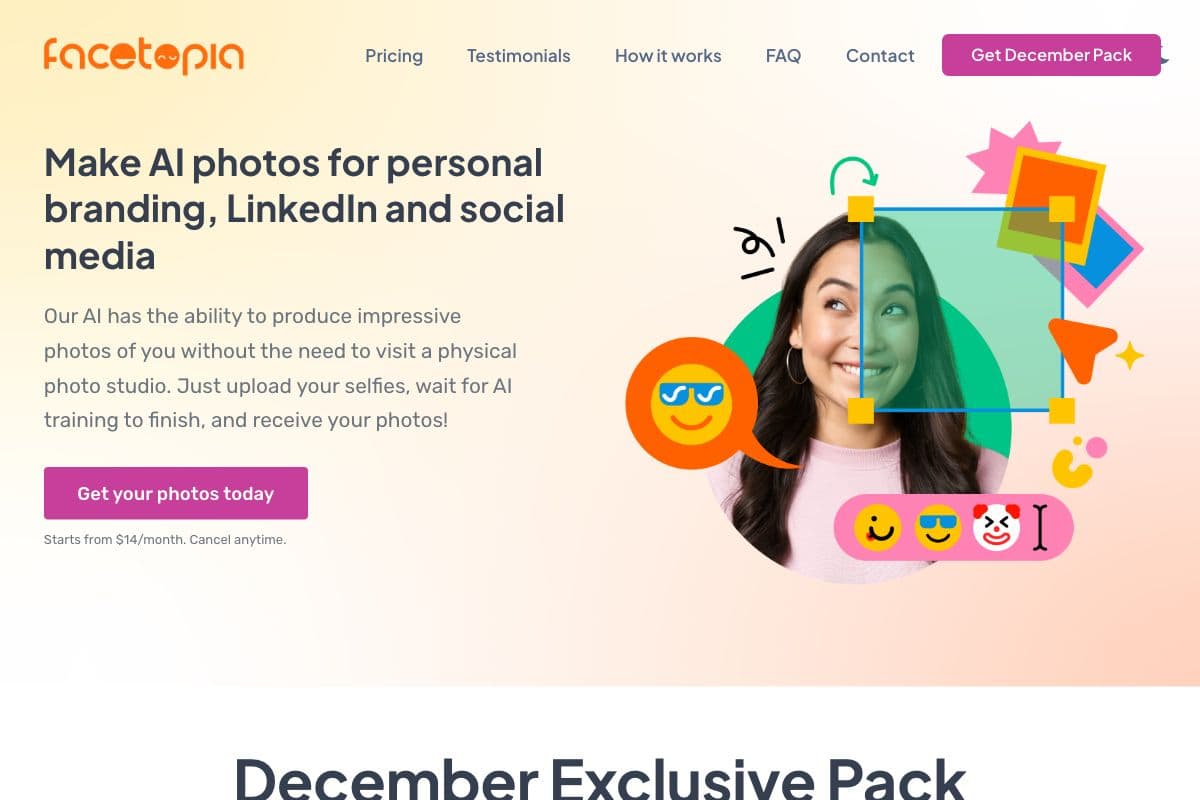 Facetopia - AI Photos for Branding & Social Media