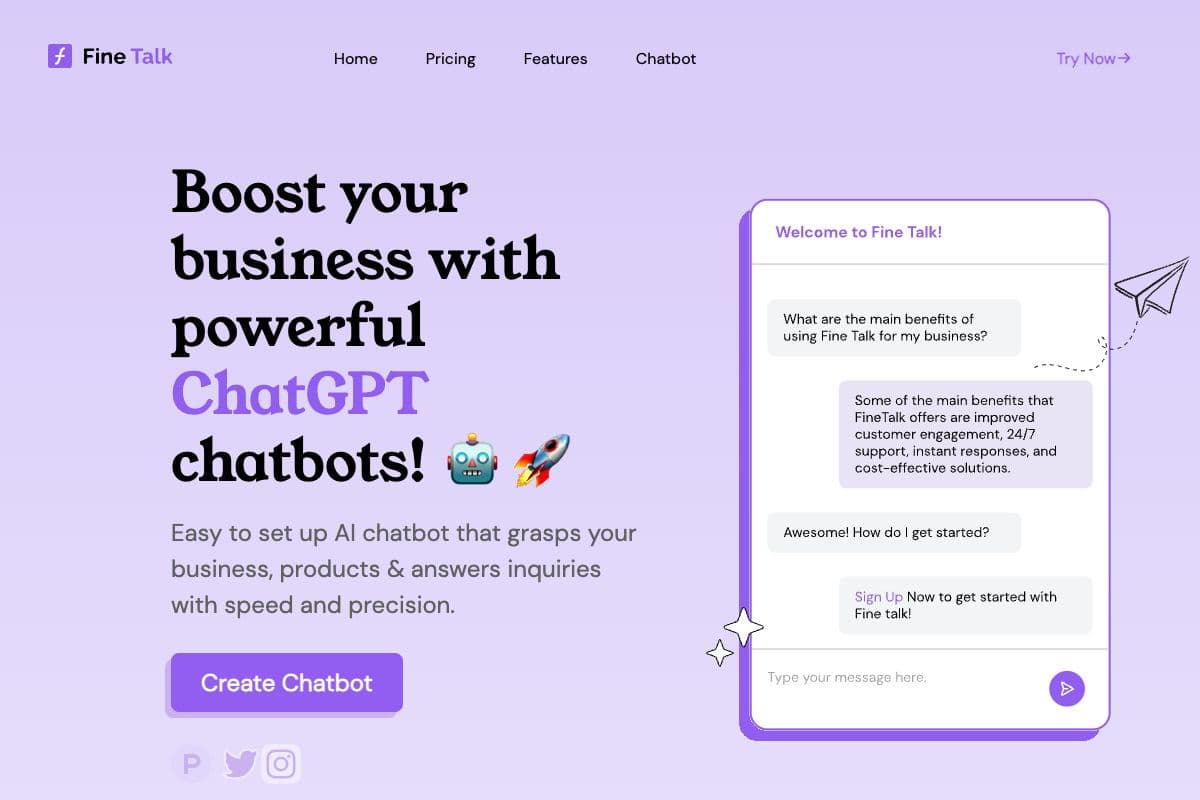 FineTalk - Empower Your Business with AI Chatbots