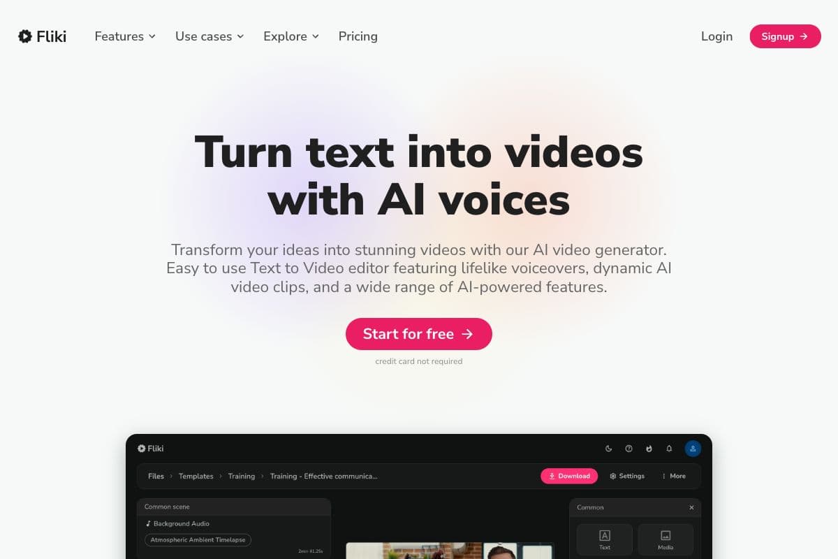 Fliki - AI-Powered Video Creation Tool