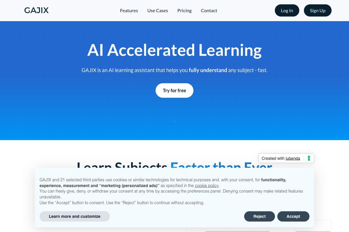 GAJIX: AI Accelerated Learning