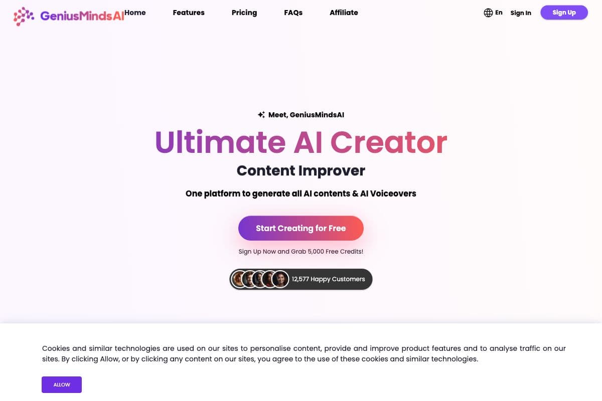 GeniusMindsAI: The Ultimate AI Content Creation Platform