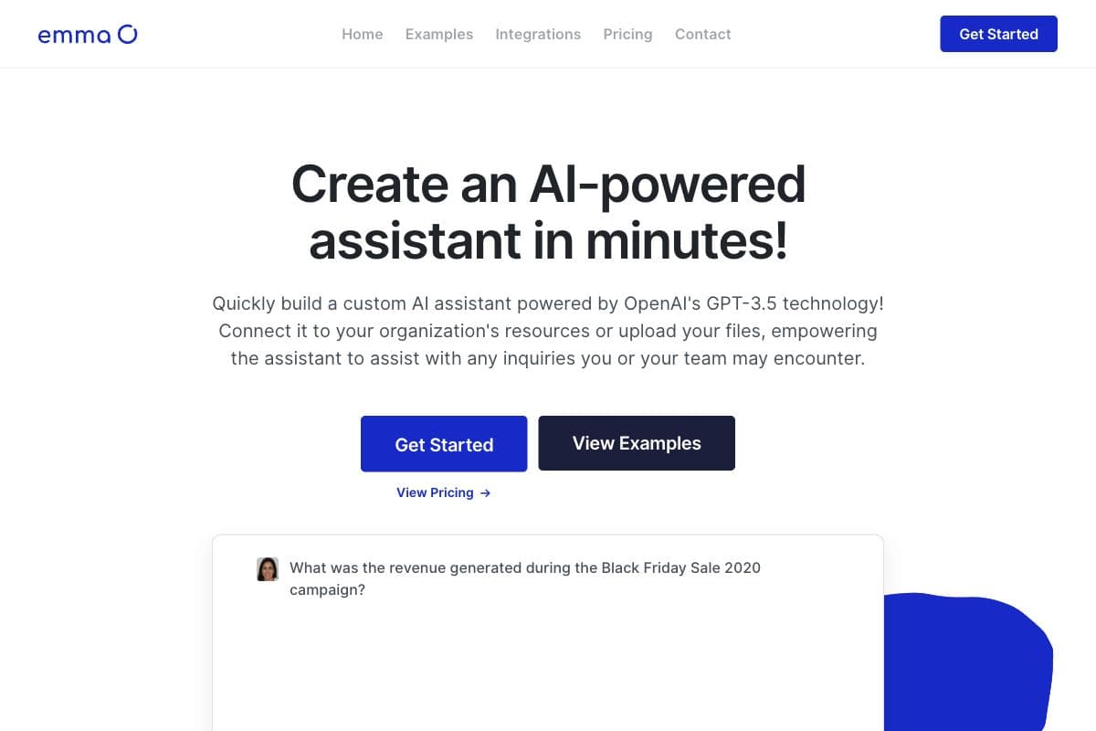 Emma - Create AI-Powered Assistants