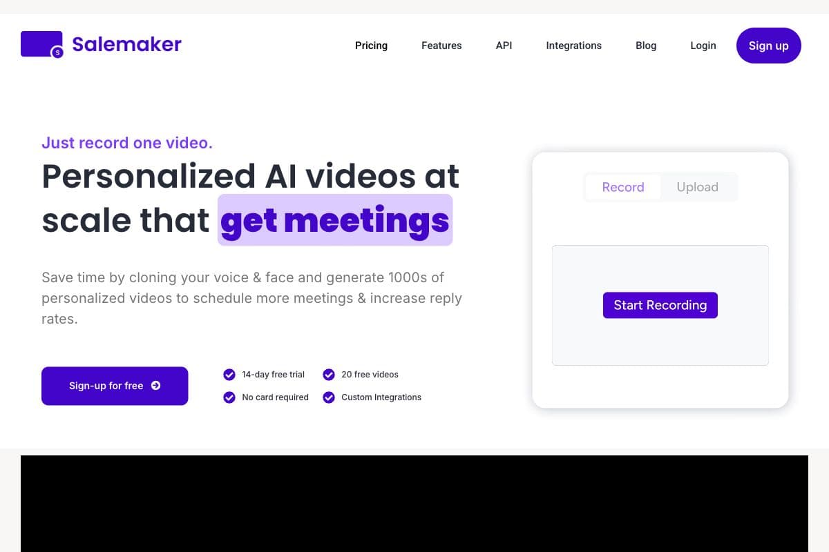 Personalized AI Video Marketing Platform