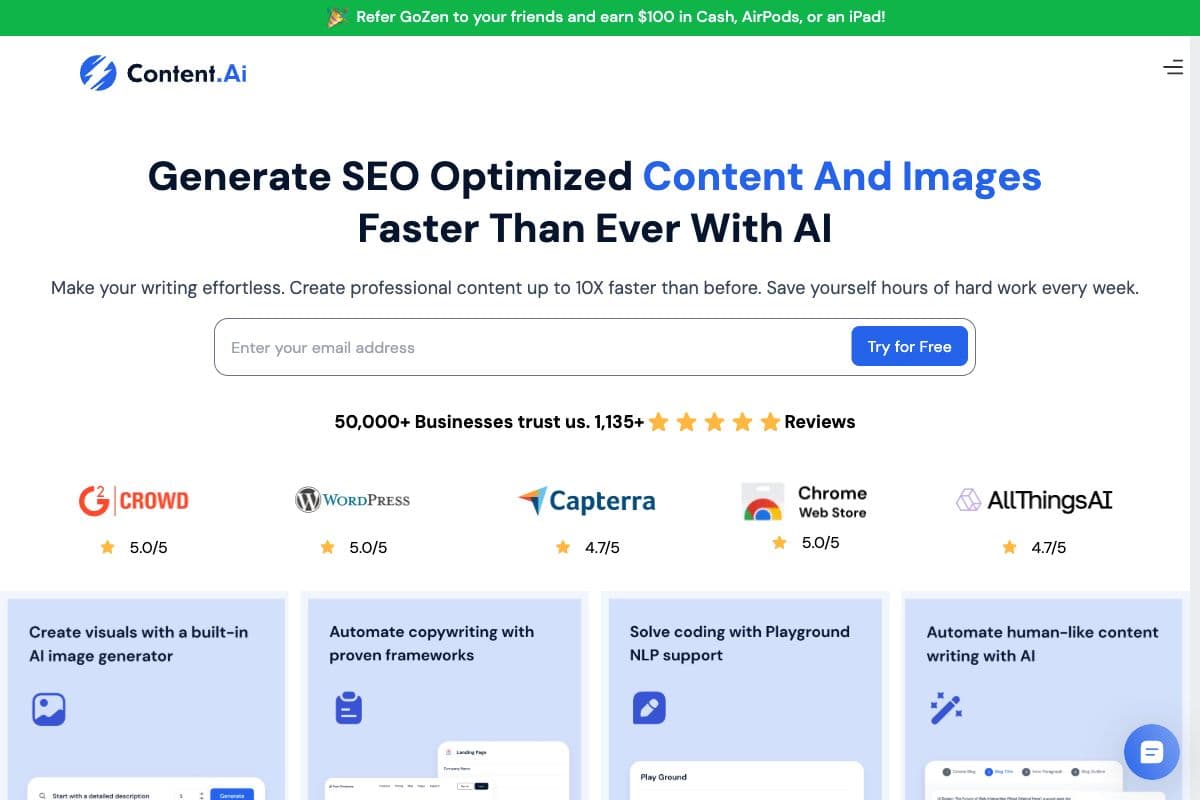 GoZen Content.ai - AI-Powered Content and Image Generator