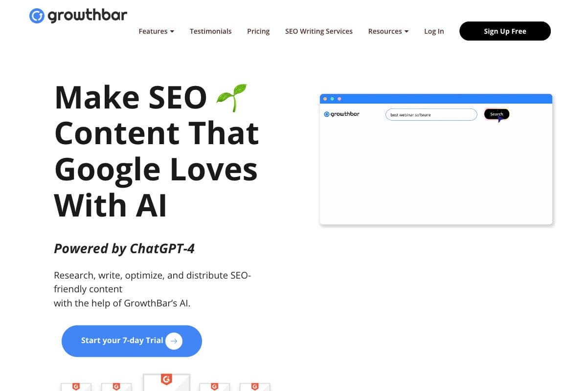 GrowthBar: AI SEO Content Creation and Optimization Tool