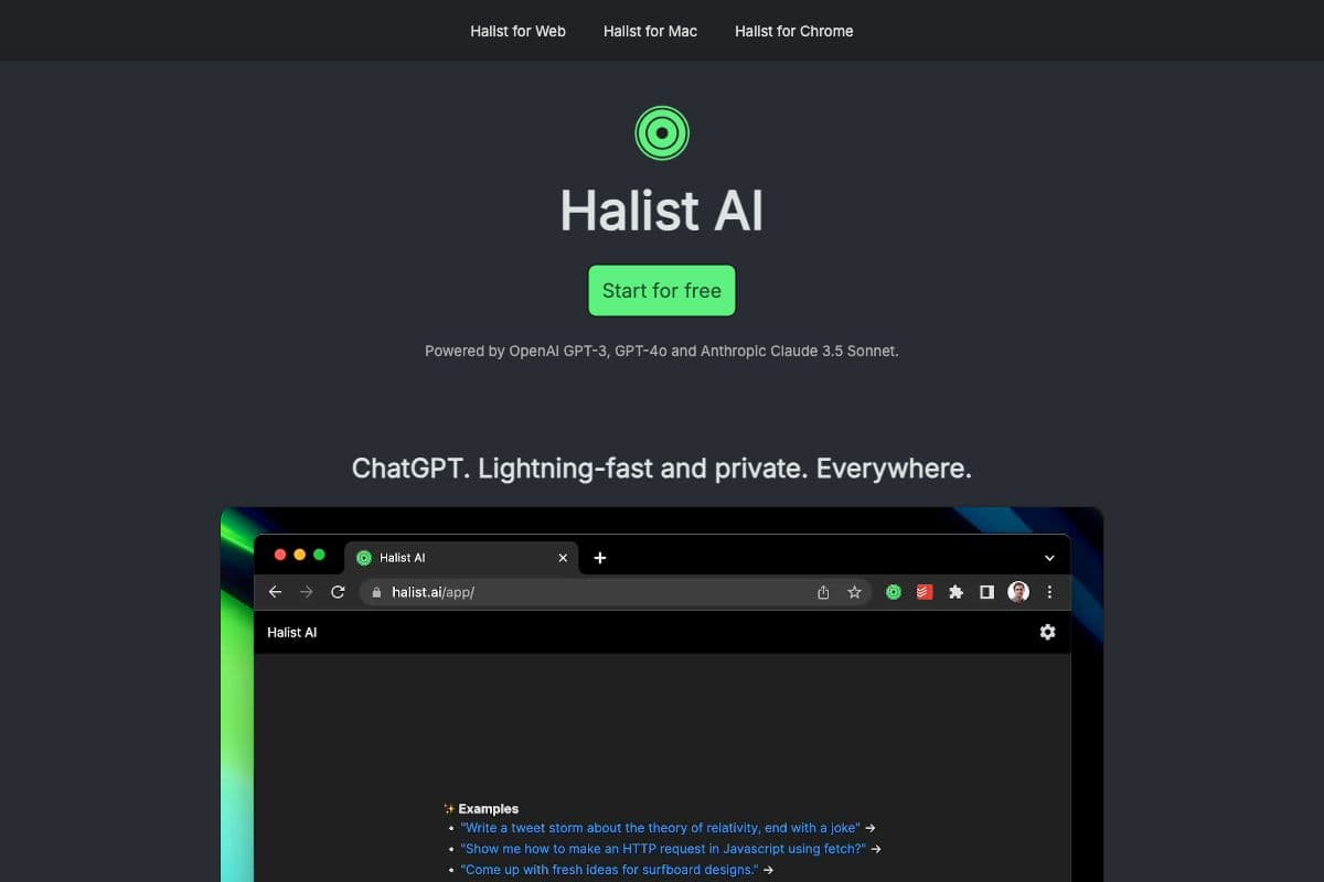 Halist: AI Chatbot Tool