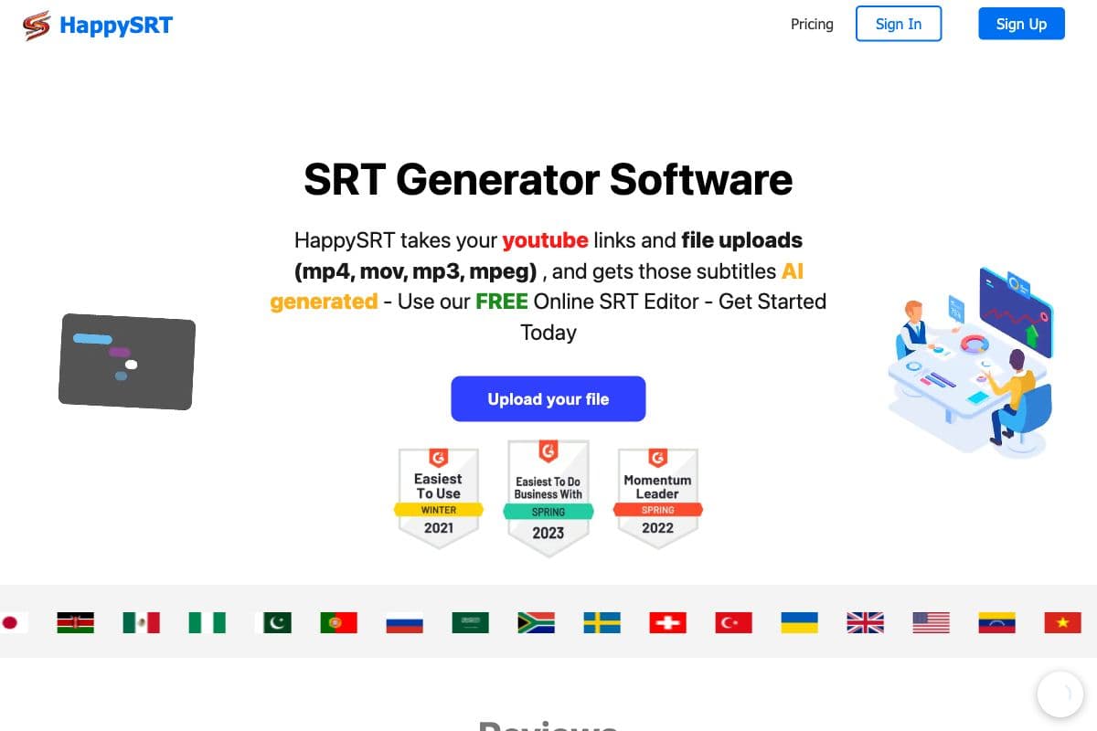 HappySRT - AI Subtitle Generator for Videos