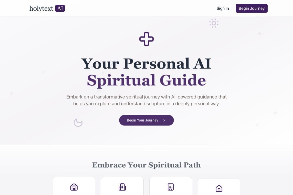 Holytext AI: Your Personal AI Spiritual Guide