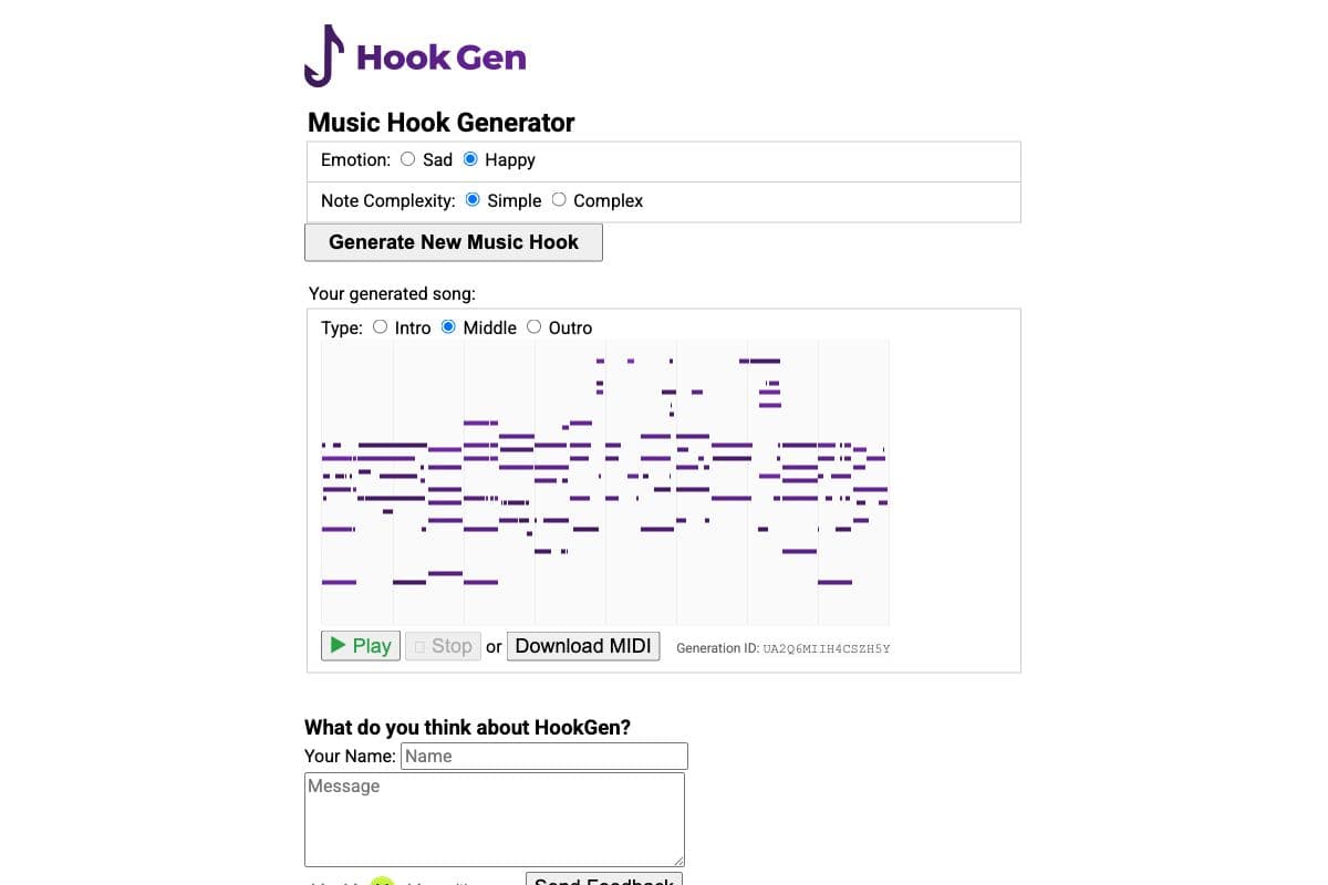 Music Hook Generator - HookGen