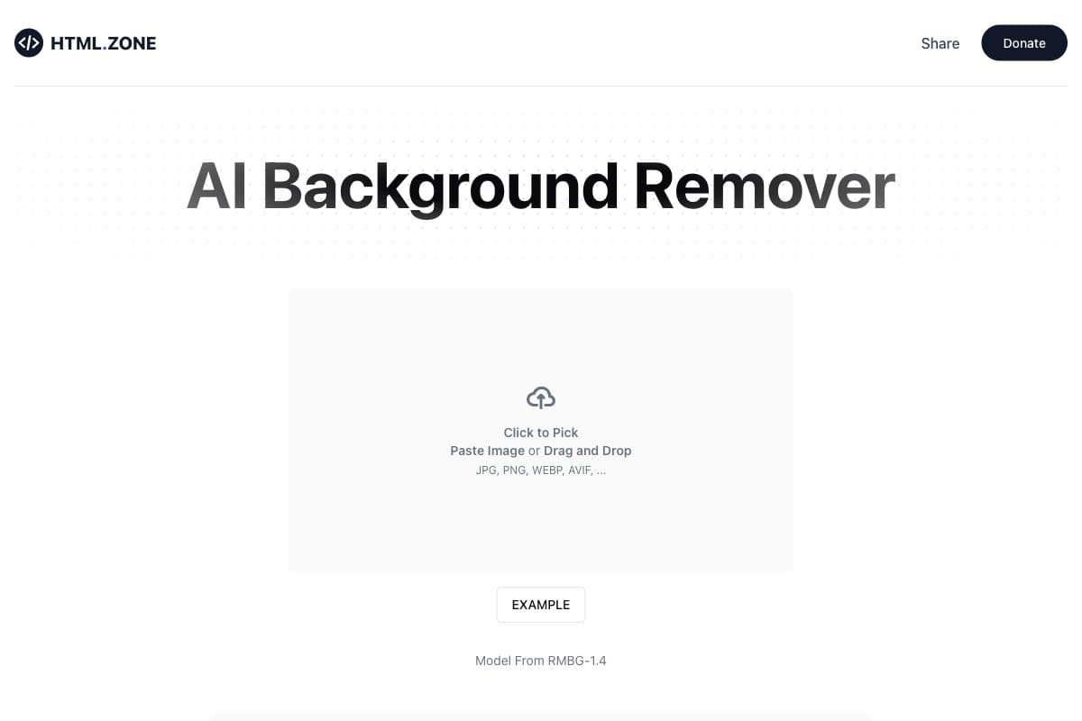 AI Background Remover by HTML.ZONE