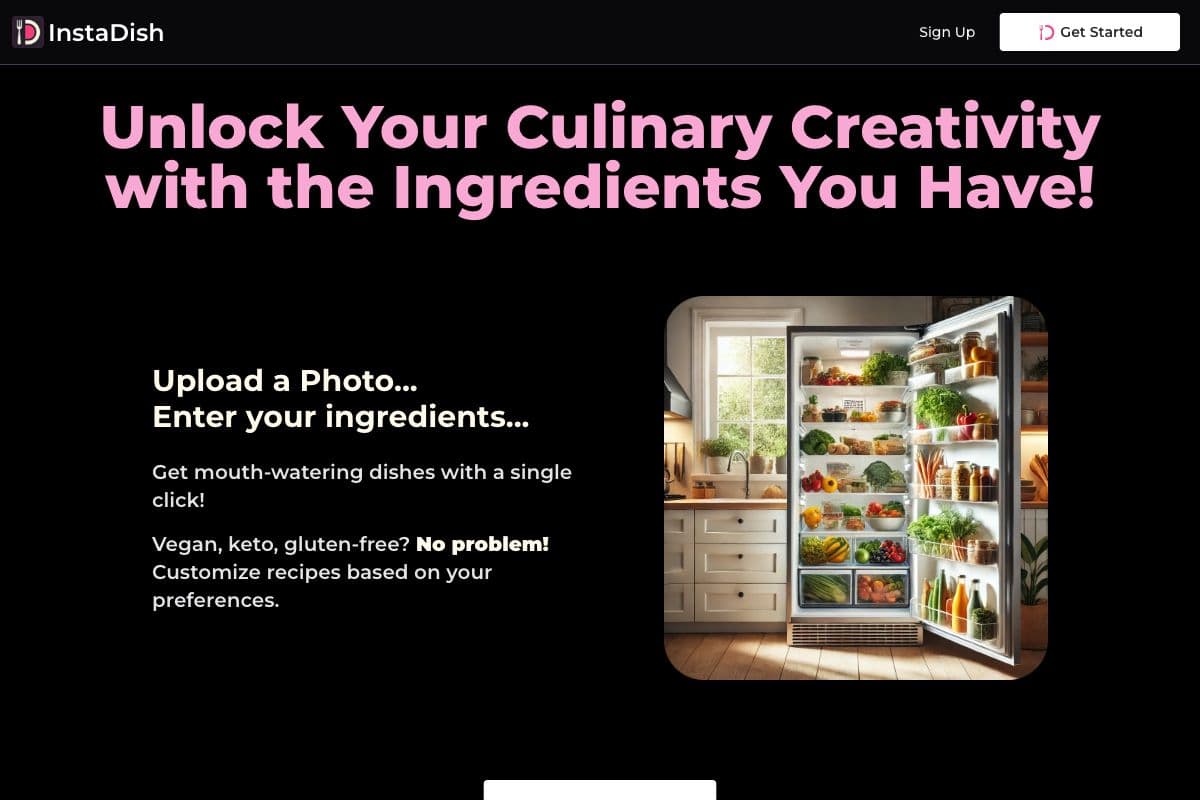 InstaDish - Unlock Your Culinary Creativity