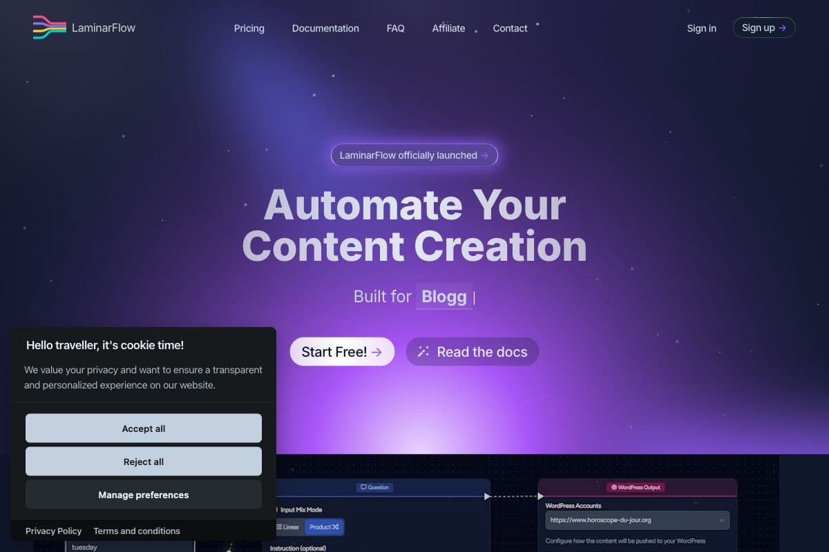 LaminarFlow: Automate Your Content Creation