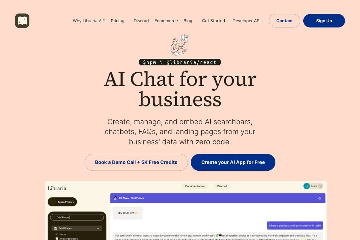 Libraria AI - AI Chat for Your Business