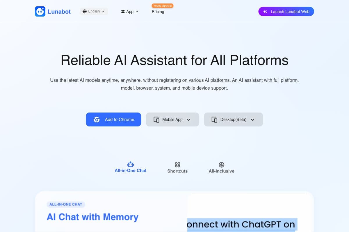 Lunabot: Universal AI Assistant