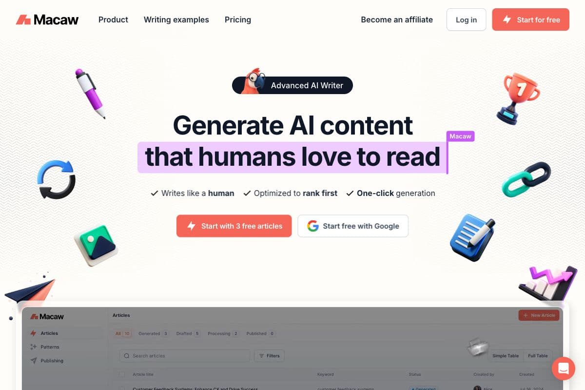 Macaw - Advanced AI Writer