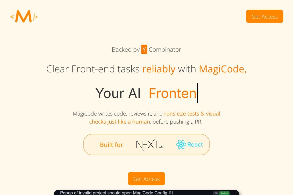 MagiCode: AI Front-End Development Automation Tool