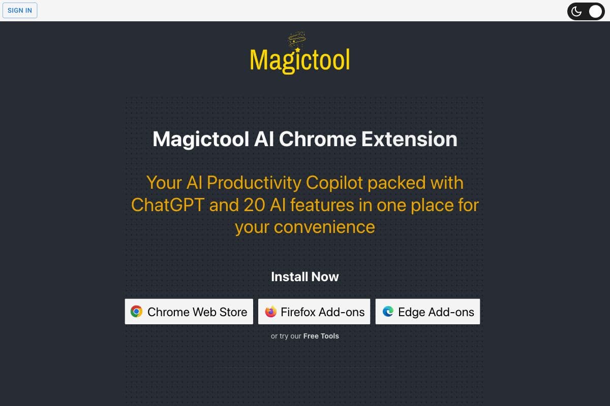 Magictool AI Chrome Extension