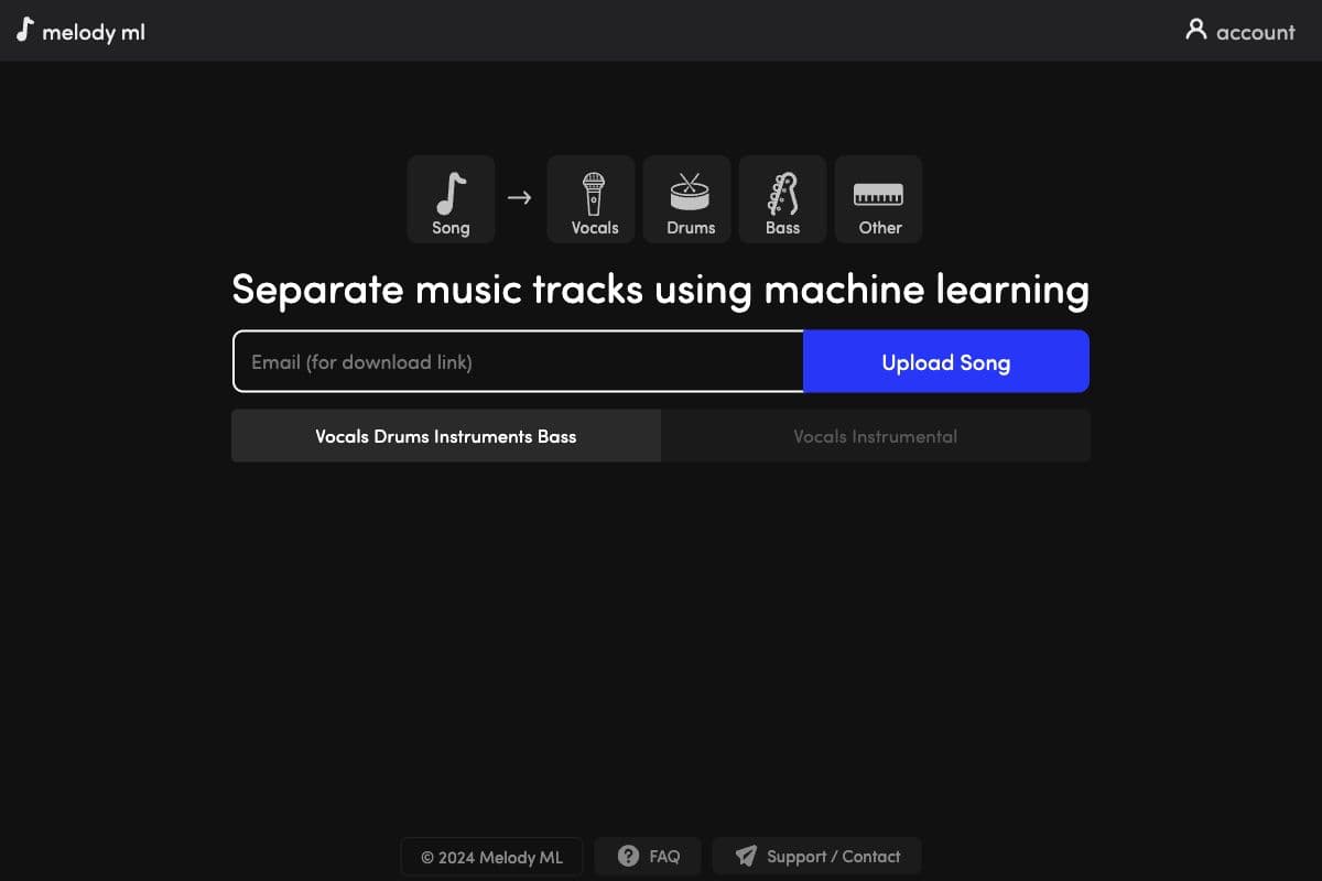 Melody ML - Music SeparationTool