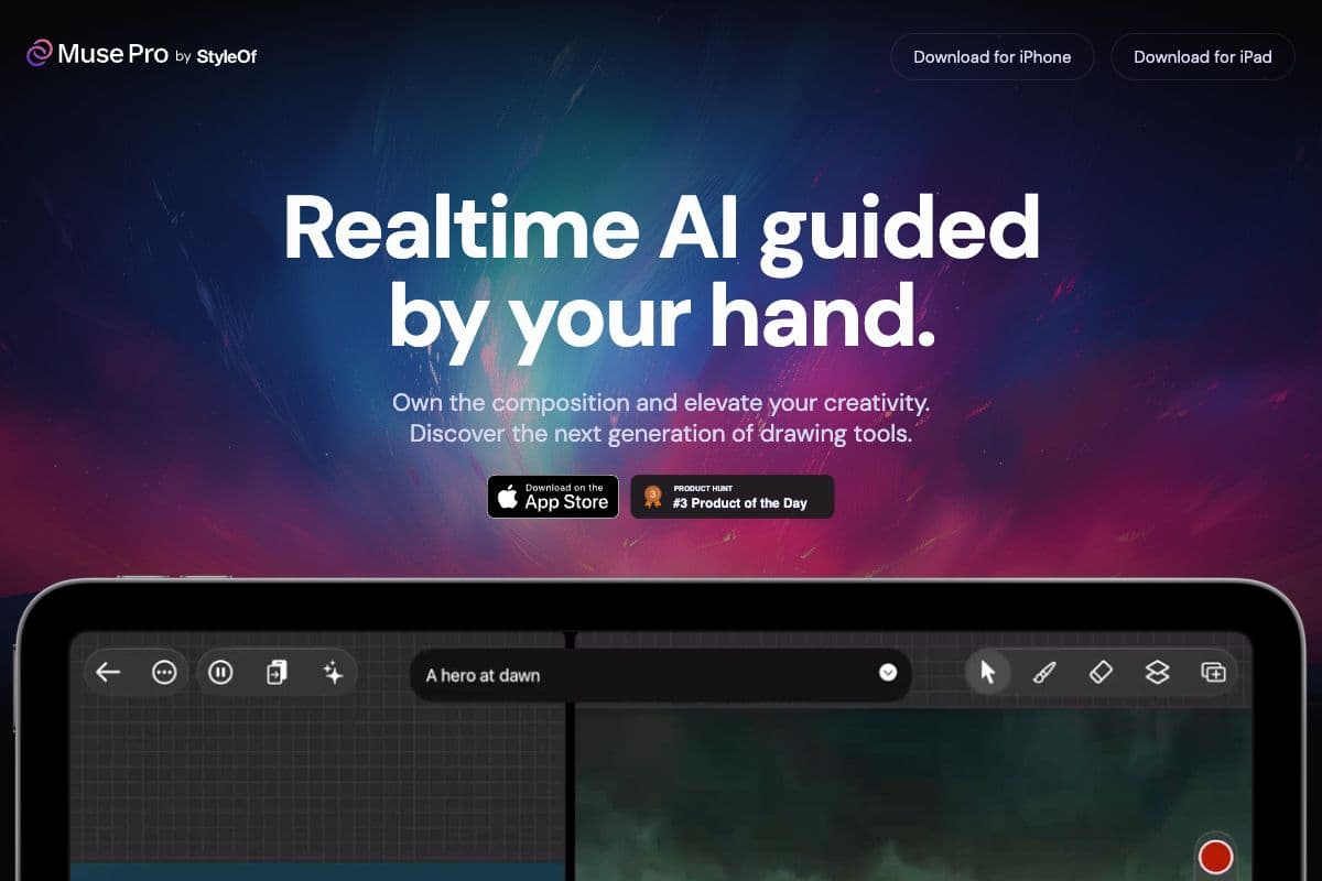 Muse Pro: AI-Enhanced Drawing Tools for iOS