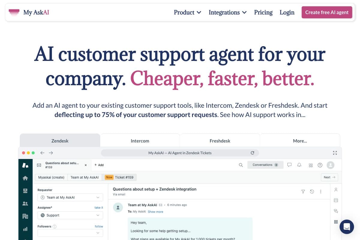 My AskAI: AI Customer Support Agent