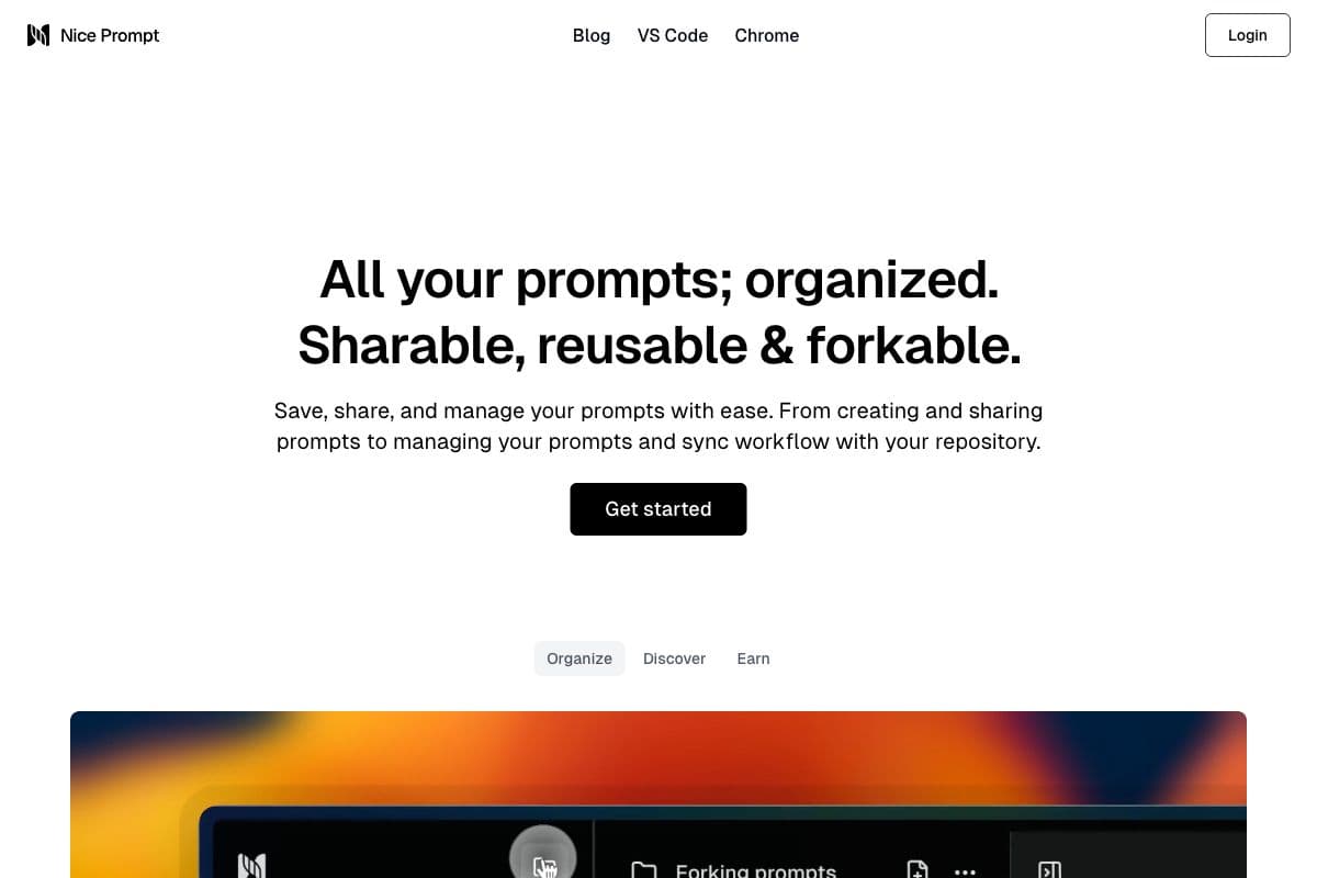 Nice Prompt - Organize, Share and Earn from Your Prompts