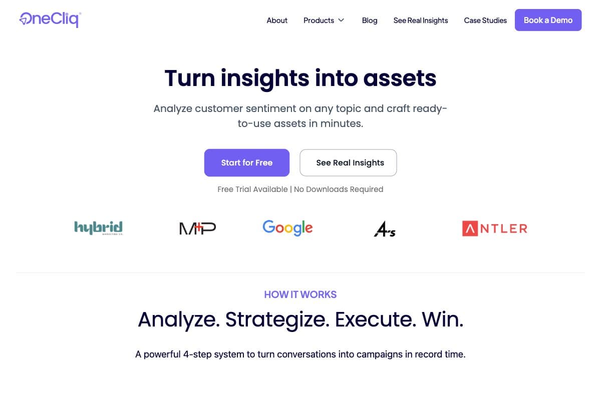 OneCliq - Transform consumer insights into marketing assets