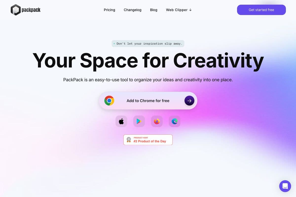 PackPack - Your Space for Creativity