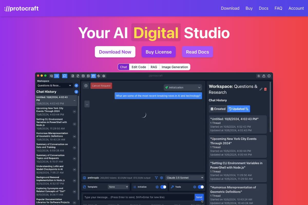 Protocraft AI - Your AI Digital Studio